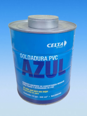 Soldadura PVC Azul ¼ Galón (946 cm³) – Unión Segura y Fácil Inspección en Obra Soldadura PVC Azul Profesional – Unión Rápida y Resistente para Agua Fría y Presión