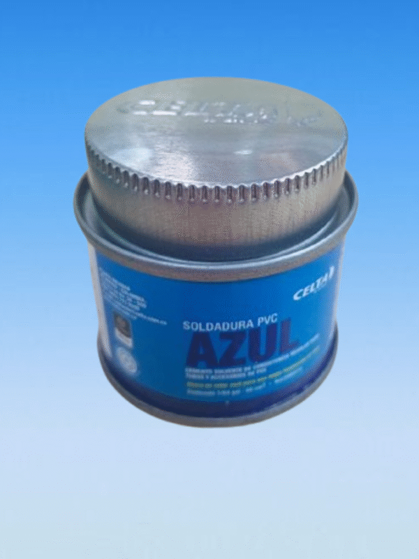 Soldadura PVC Azul 1/64 Gal, 240 cm³ – Resistencia Profesional y Control Visual en Obra