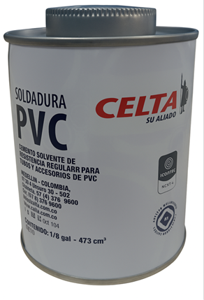 Soldadura PVC CELTA 1/8 galón (473 cm³)