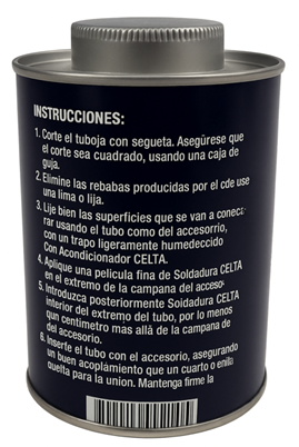Soldadura PVC CELTA 1/8 galón (473 cm³)